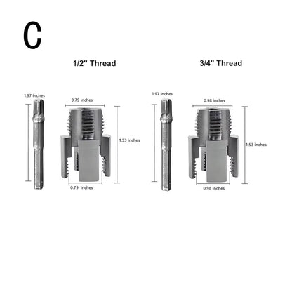 Transform Your Plumbing Projects with the Ultimate Pipe Thread Cutting Tool – Integrated Internal & External Threading Kit for Electric Drills, Perfect for PVC Pipes!