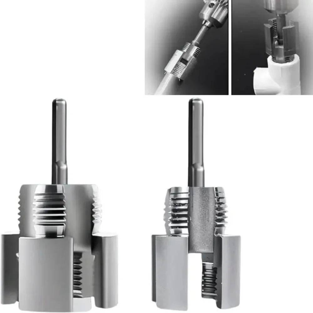 Transform Your Plumbing Projects with the Ultimate Pipe Thread Cutting Tool – Integrated Internal & External Threading Kit for Electric Drills, Perfect for PVC Pipes!