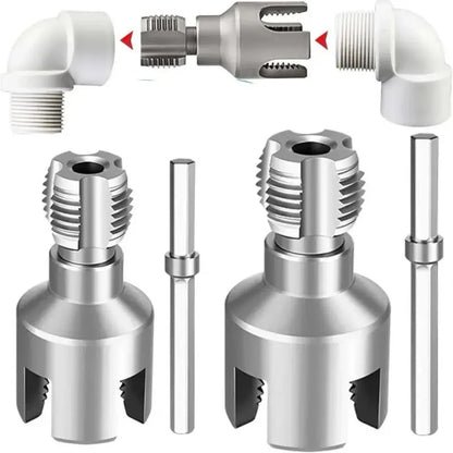 Transform Your Plumbing Projects with the Ultimate Pipe Thread Cutting Tool – Integrated Internal & External Threading Kit for Electric Drills, Perfect for PVC Pipes!