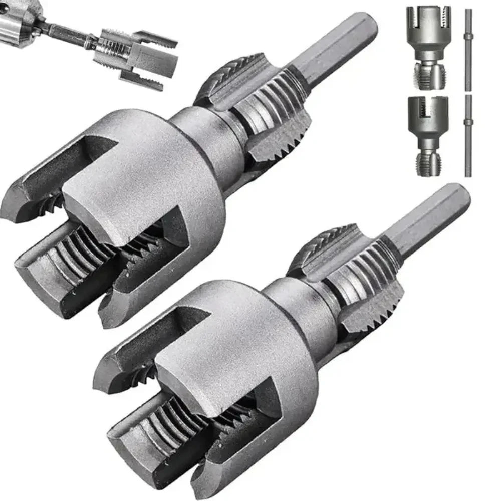 Transform Your Plumbing Projects with the Ultimate Pipe Thread Cutting Tool – Integrated Internal & External Threading Kit for Electric Drills, Perfect for PVC Pipes!