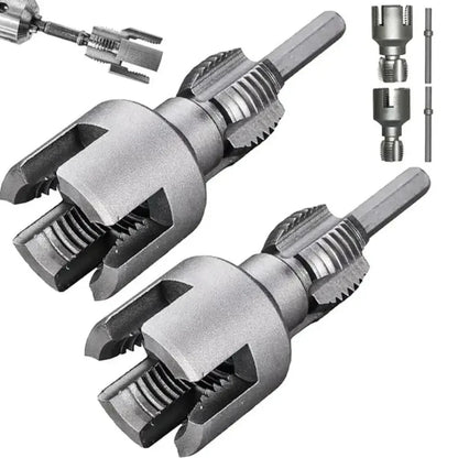 Transform Your Plumbing Projects with the Ultimate Pipe Thread Cutting Tool – Integrated Internal & External Threading Kit for Electric Drills, Perfect for PVC Pipes!