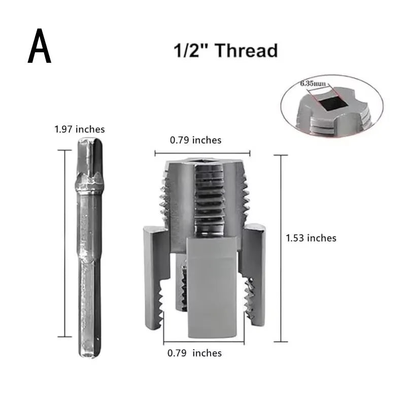 Transform Your Plumbing Projects with the Ultimate Pipe Thread Cutting Tool – Integrated Internal & External Threading Kit for Electric Drills, Perfect for PVC Pipes!